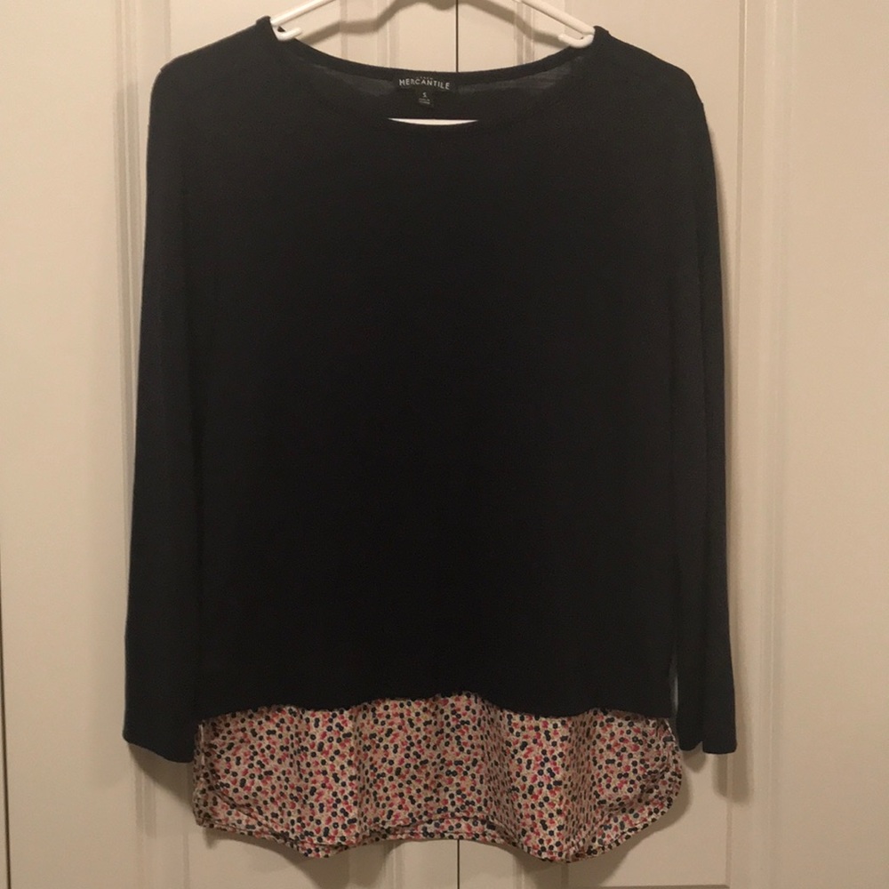 Sale! Cute as Can Be Mixed Media Layered Top